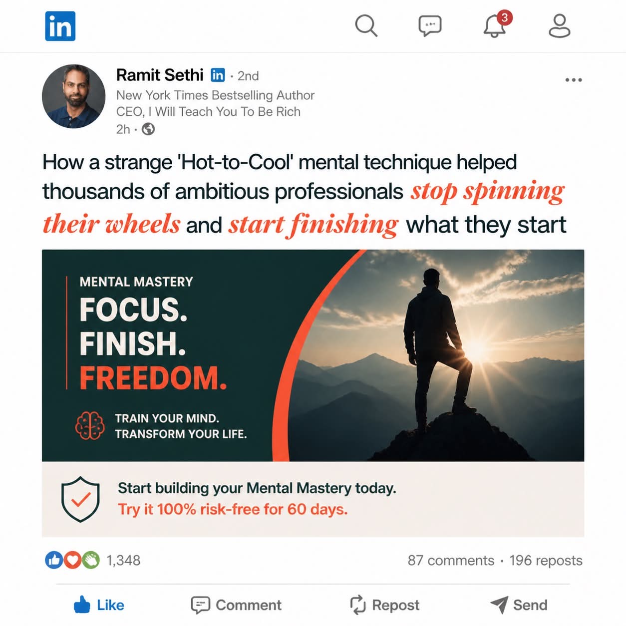 Course / coaching offer ad creative — variant 1