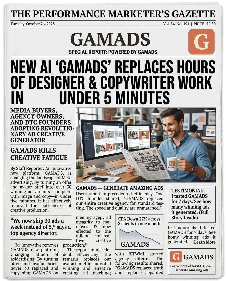 Newspaper front page style